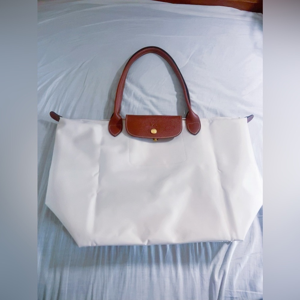 Longchamp Le Pliage large tote bag paper white color - Picture 4 of 13